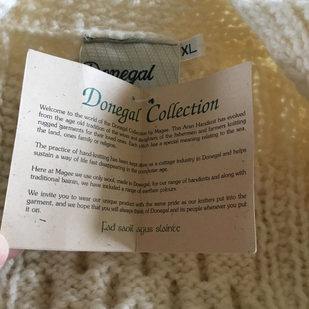 Donegal Collection Aran Handknit by Magee Wool Knit Cardigan - Picture 10 of 11
